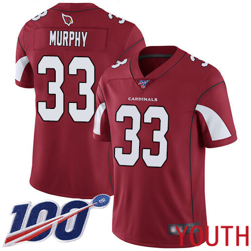 Arizona Cardinals Limited Red Youth Byron Murphy Home Jersey NFL Football #33 100th Season Vapor Untouchable